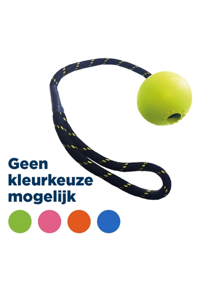 Happy Pet Tough Toys Floater Rubber Bal Touw Assorti