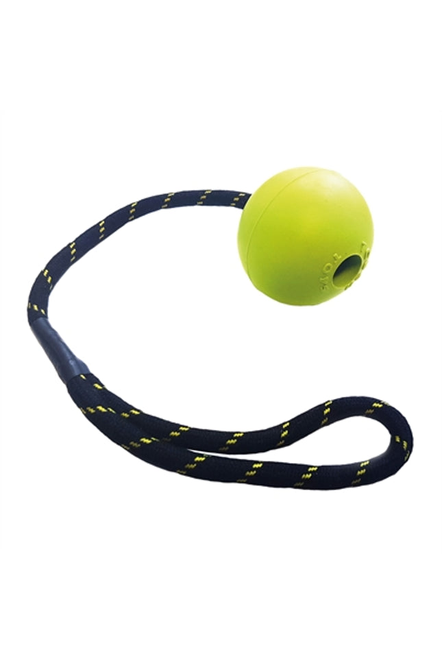 Happy Pet Tough Toys Floater Rubber Bal Touw Assorti