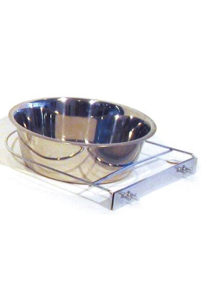 Merkloos Rvs Hondenbak Met Schroefhouder