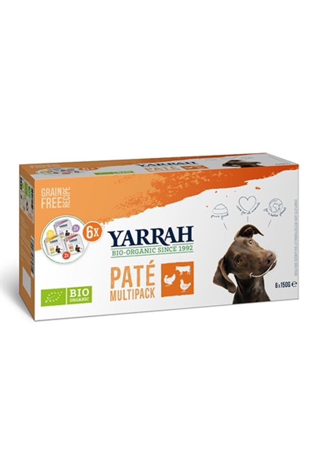Yarrah Dog Organic Multipack Pate Kalkoen / Kip / Rund