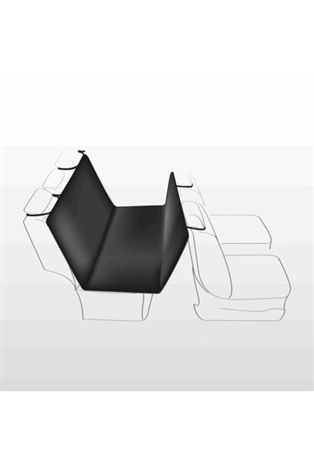 Trixie Autodeken Pootprint Nylon / Fleece Zwart / Beige