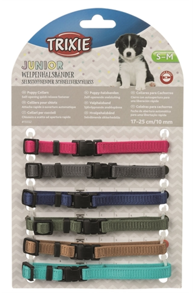 Trixie Puppy Halsbandset Fuchsia/Grafiet/Indigo/Bosgroen/Koraal