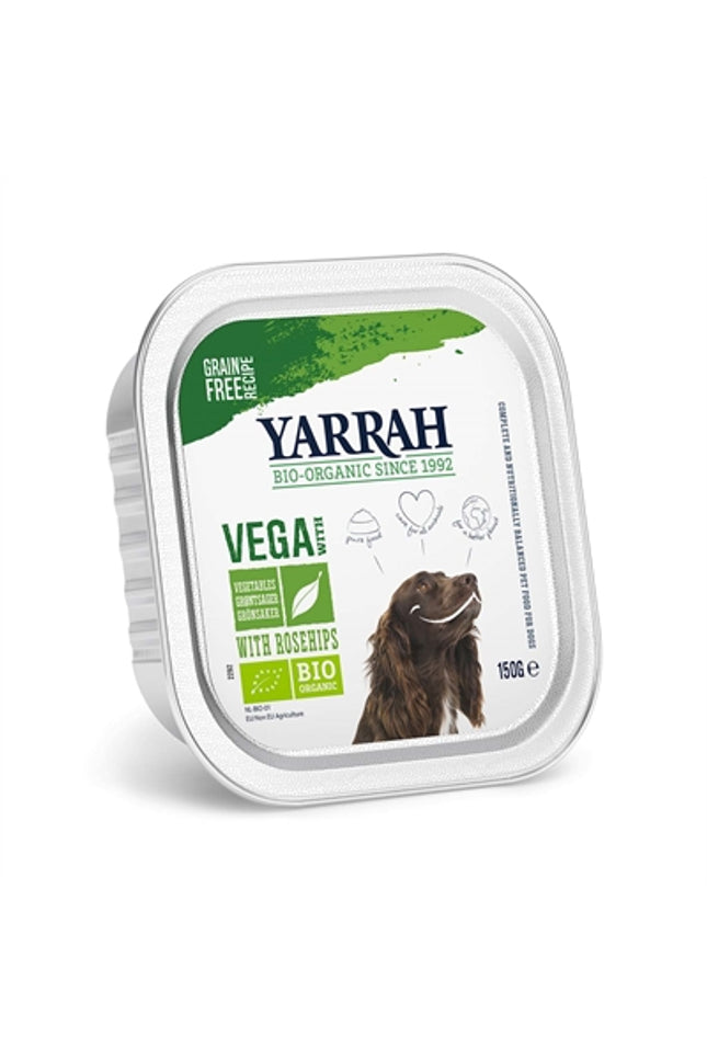Yarrah Dog Alu Brokjes Vega Met Rozenbottels