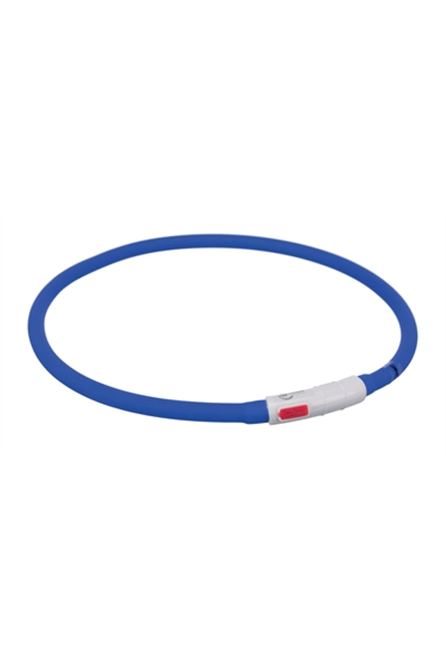 Trixie Lichtgevende Halsband Hond Usb Siliconen Oplaadbaar Royal Blauw