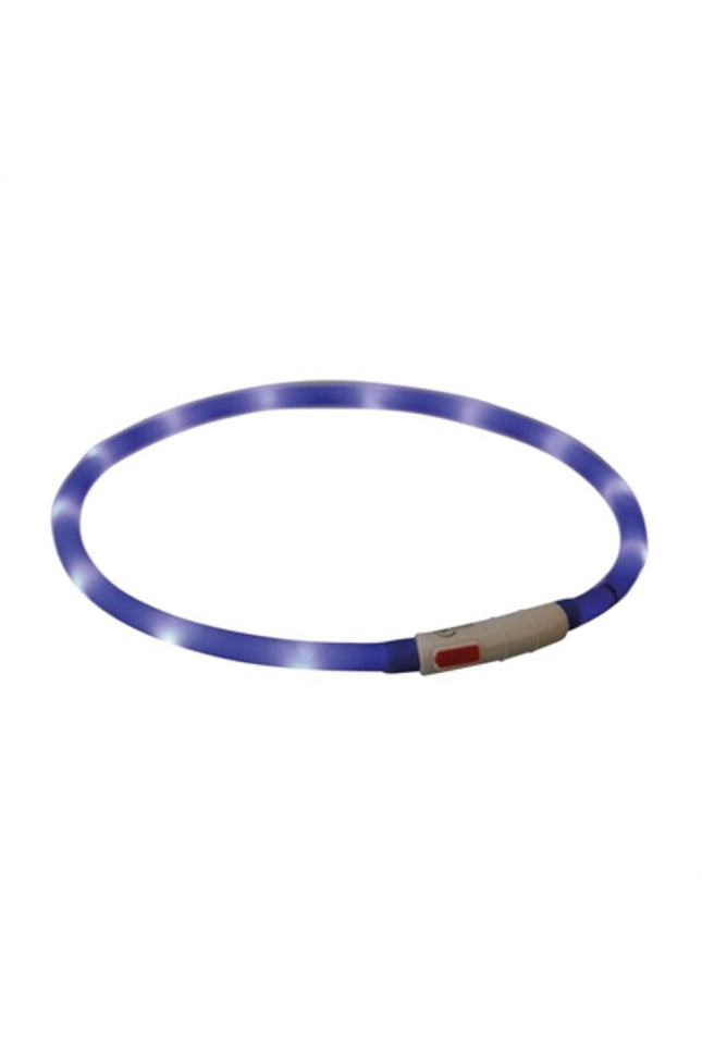 Trixie Lichtgevende Halsband Hond Usb Siliconen Oplaadbaar Royal Blauw