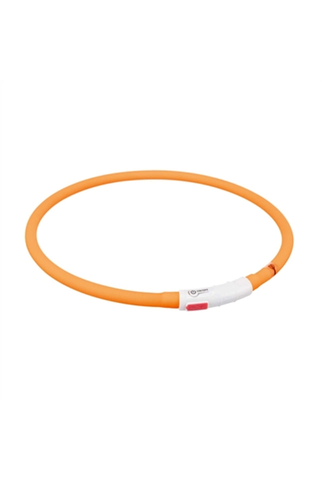 Trixie Lichtgevende Halsband Hond Usb Siliconen Oplaadbaar Oranje