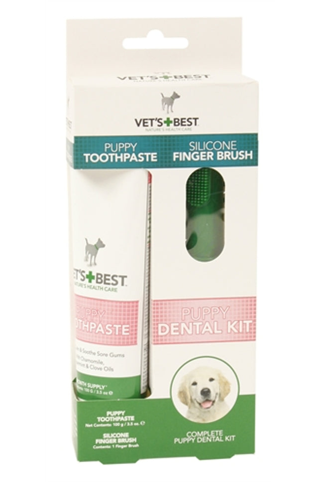 Vets Best Puppy Tandpasta Met Vingerborstel Kit