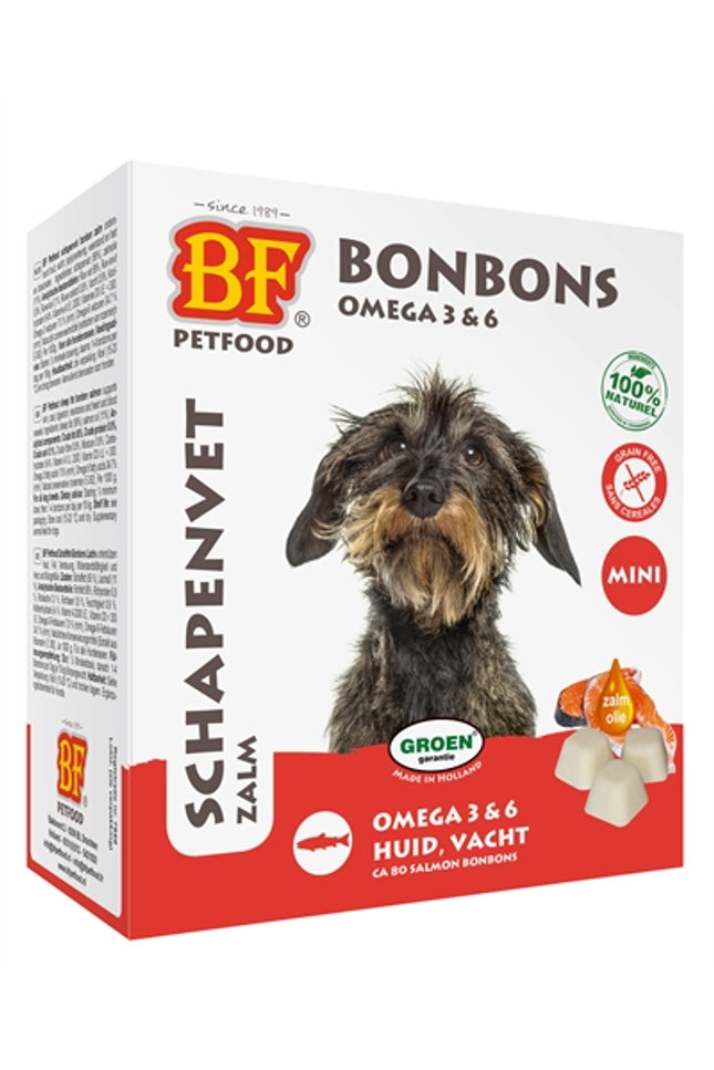 Bf Petfood Schapenvet Mini Bonbons Zalm