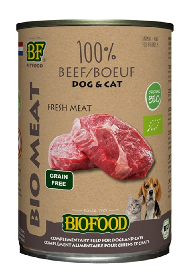 Bf Petfood Organic Hond 100% Rund Blik