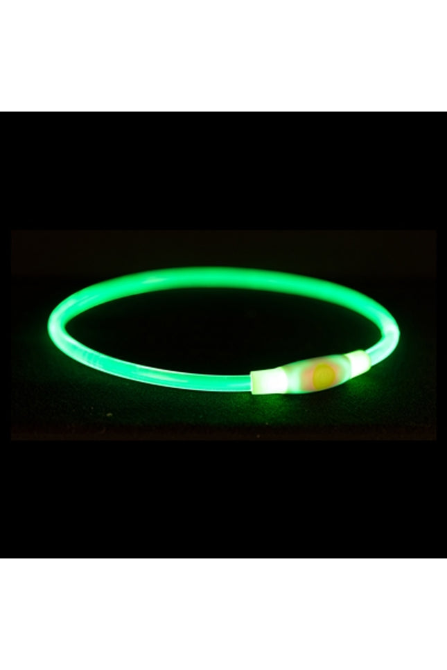 Trixie Lichtgevende Halsband Usb Flash Light Oplaadbaar Tpu Groen