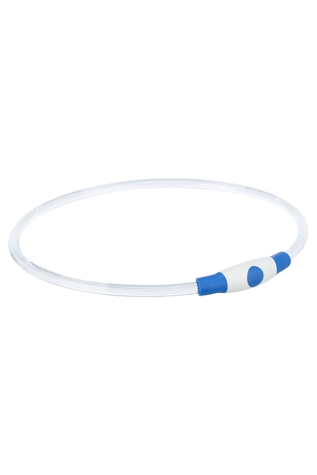 Trixie Lichtgevende Halsband Usb Flash Light Oplaadbaar Tpu Blauw