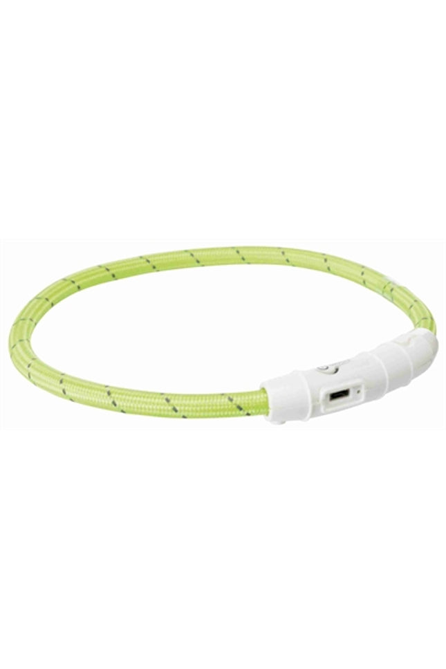 Trixie Lichtgevende Halsband Hond Flash Usb Tpu / Nylon Groen