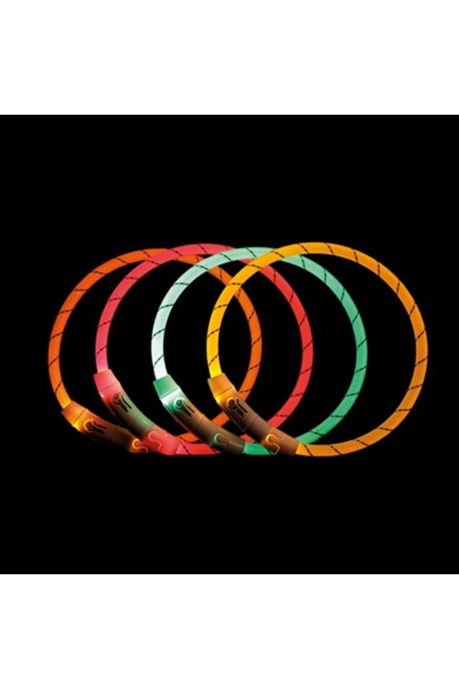 Trixie Lichtgevende Halsband Hond Flash Usb Tpu / Nylon Groen