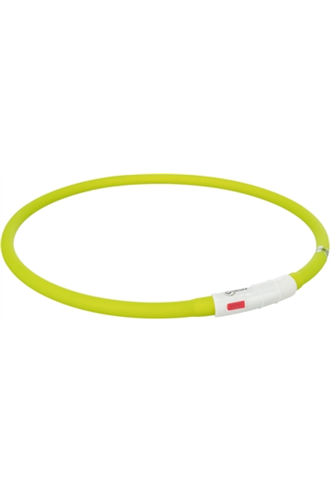 Trixie Lichtgevende Halsband Hond Usb Siliconen Oplaadbaar Groen