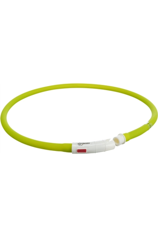 Trixie Lichtgevende Halsband Hond Usb Siliconen Oplaadbaar Groen