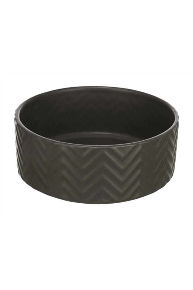 Trixie Voerbak / Drinkbak Wave Keramiek Grijs
