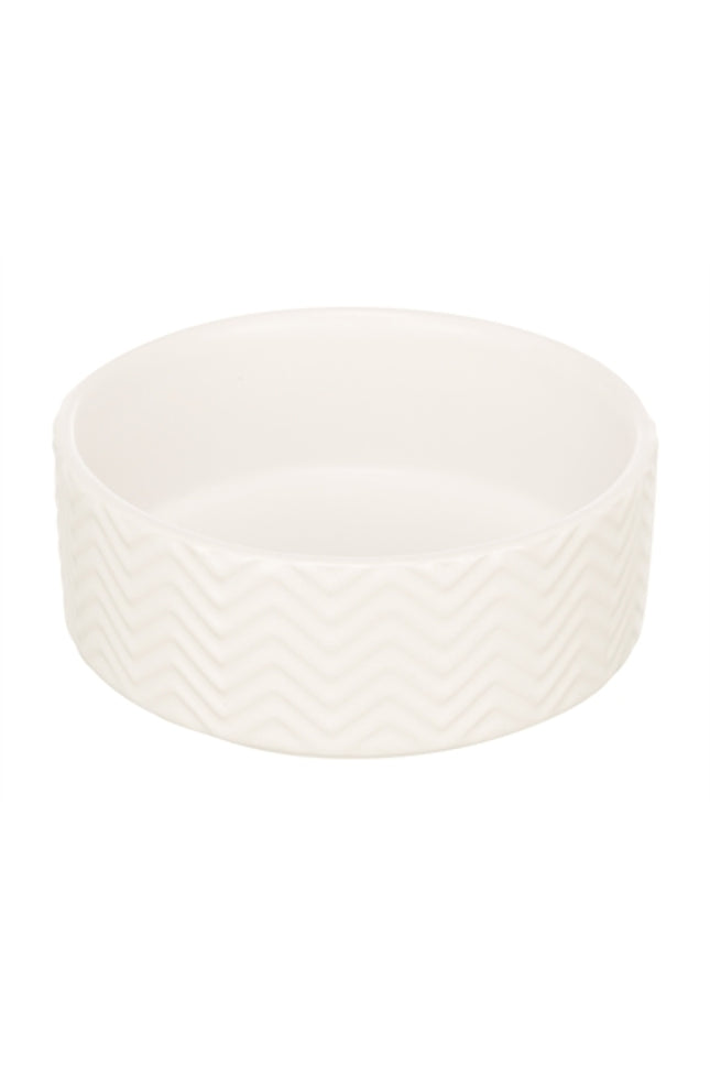 Trixie Voerbak / Drinkbak Wave Keramiek Wit