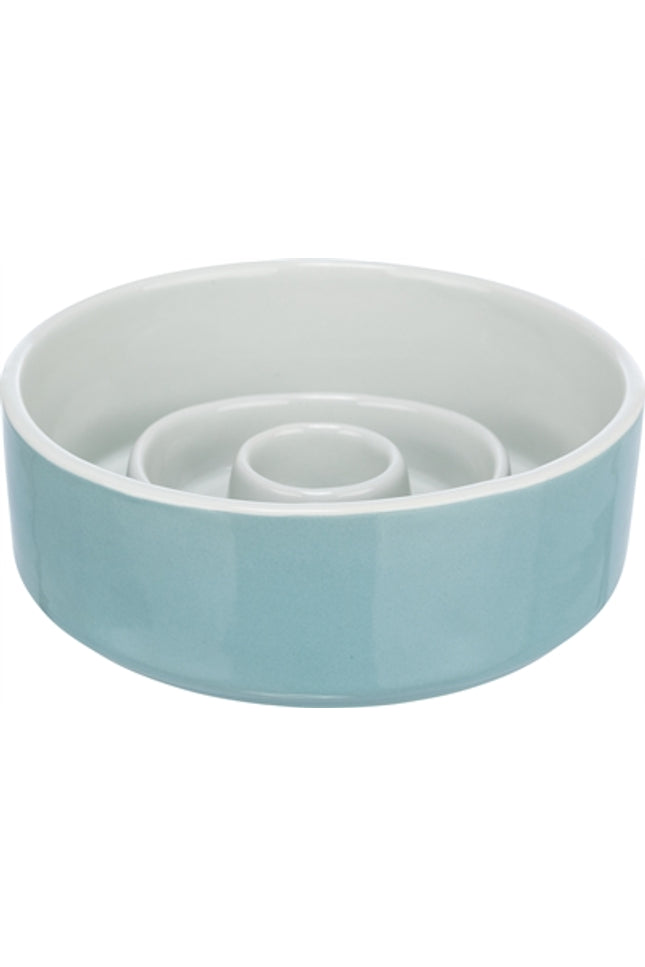 Trixie Voerbak Slowfeeding Keramiek Grijs / Blauw