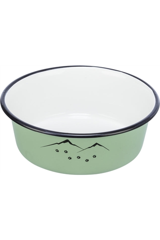 Trixie Voerbak Drinkbak Emaille / Rvs Groen