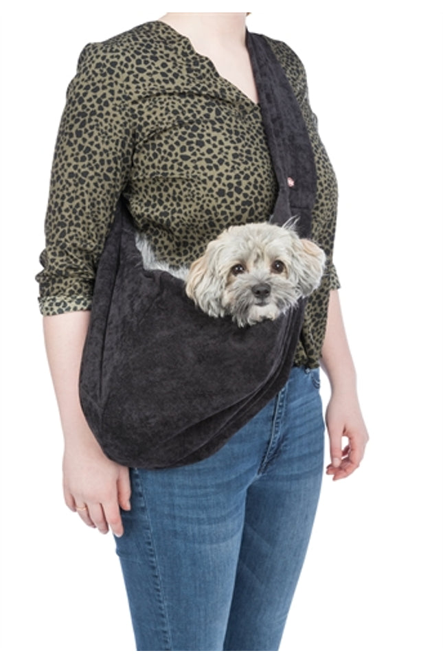 Trixie Hondentas Buikdrager Soft Zwart / Grijs