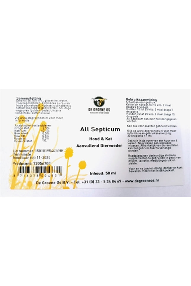 De Groene Os All Septicum Hond / Kat