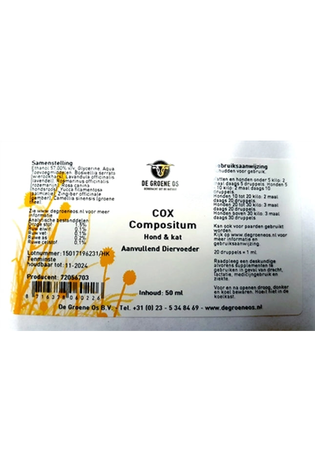 De Groene Os Cox Compositum Hond / Kat