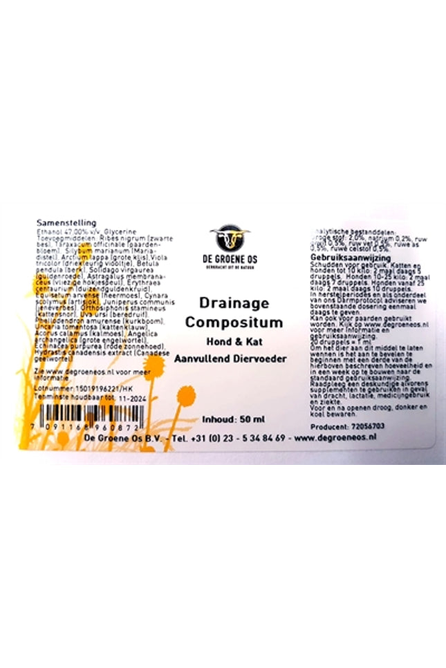 De Groene Os Drainage Compositum Hond / Kat