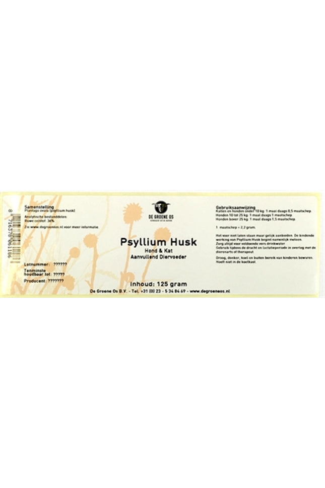 De Groene Os Psyllium Husk Hond / Kat