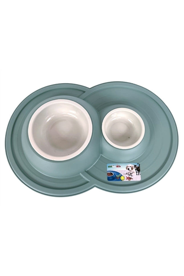 Happy Pet Mad About Pets Voerbak / Drinkbak Volcano Dubbel Salie Groen