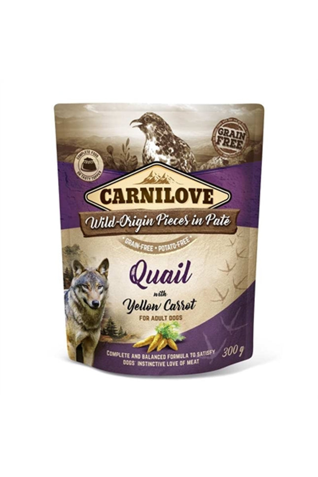Carnilove Dog Pouch Kwartel / Gele Wortel