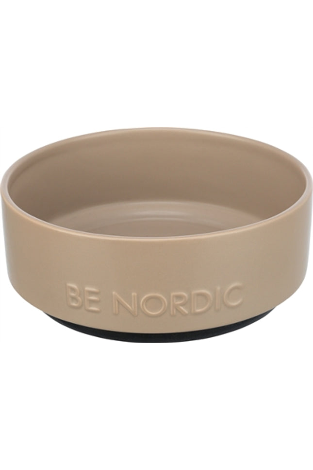 Trixie Be Nordic Voerbak Hond Keramiek/ Rubber Taupe