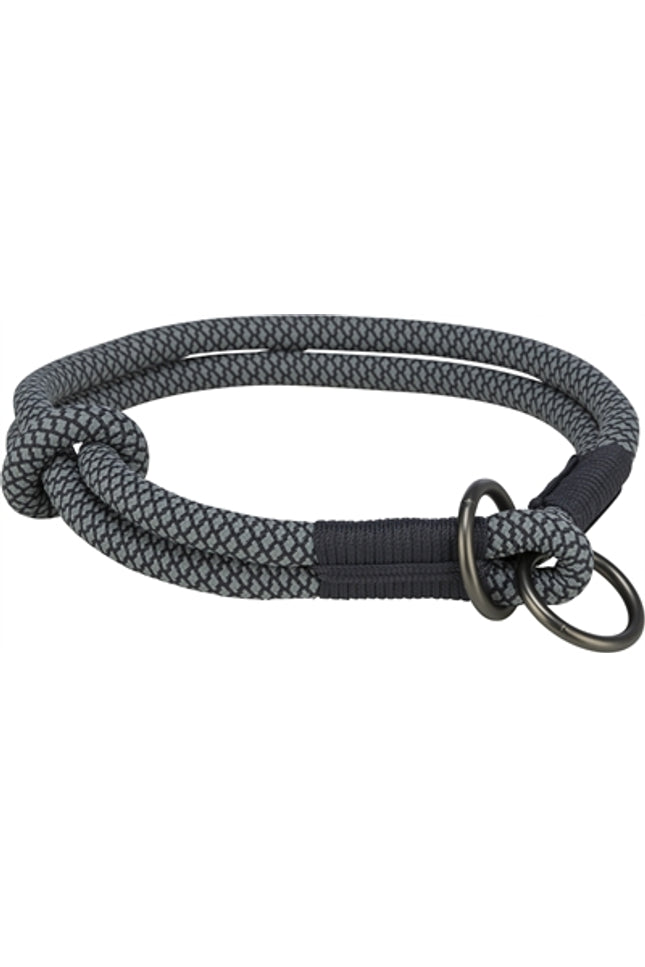 Trixie Halsband Hond Soft Half-Slip Zwart / Grijs