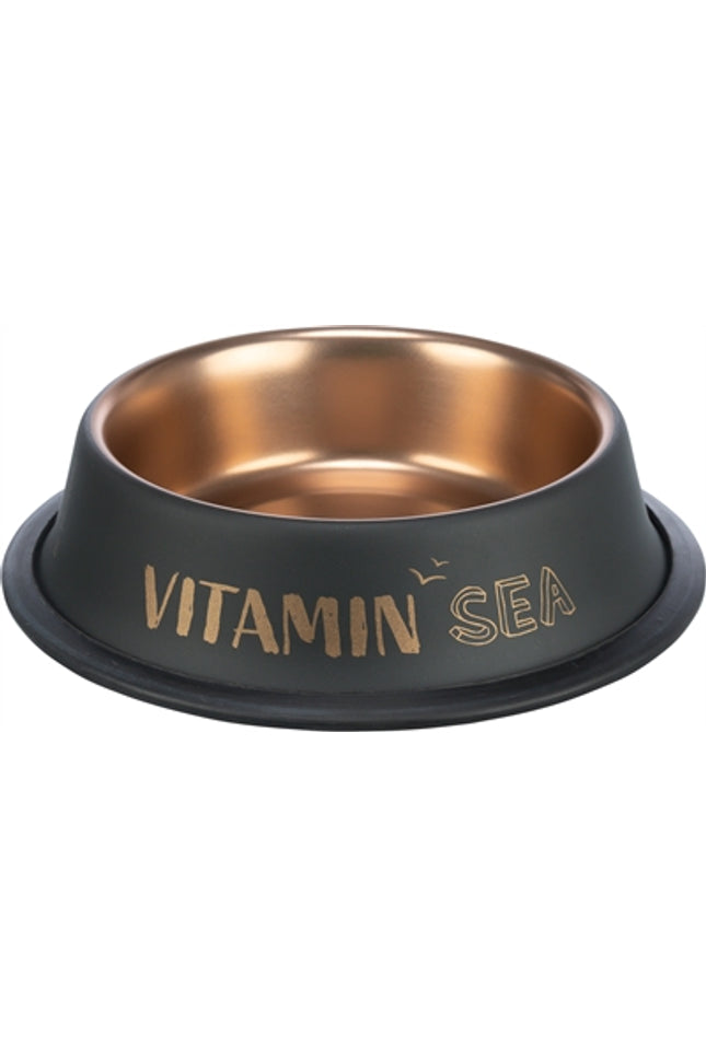 Trixie Be Nordic Voer / Waterbak Rvs / Rubber Zwart / Brons