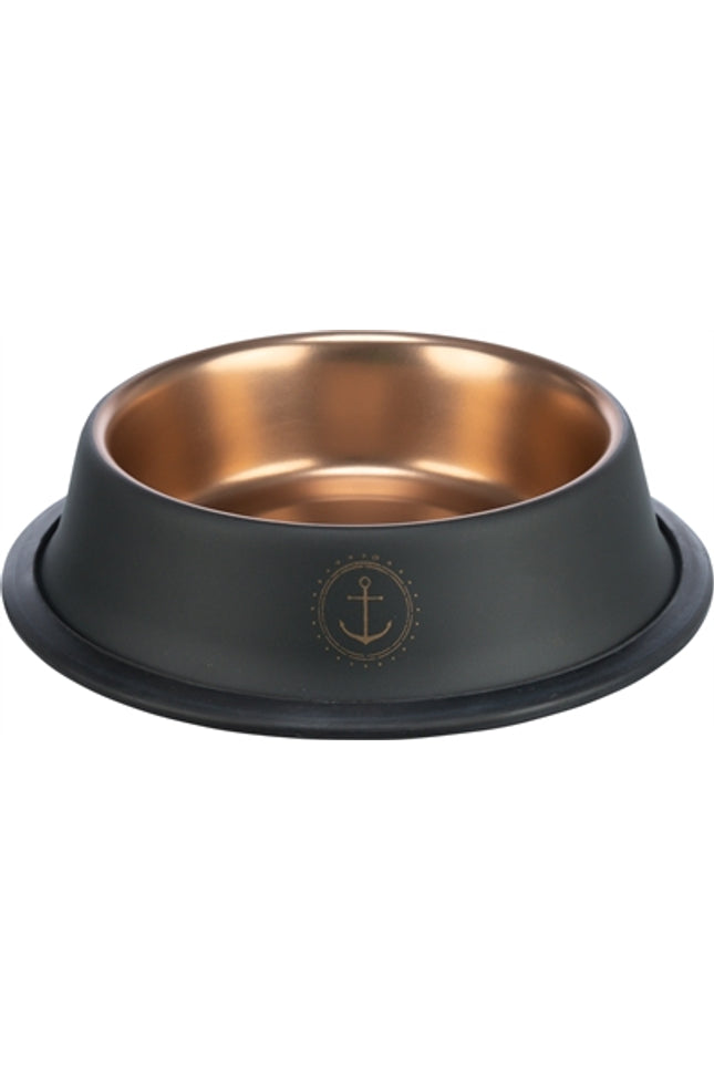 Trixie Be Nordic Voer / Waterbak Rvs / Rubber Zwart / Brons