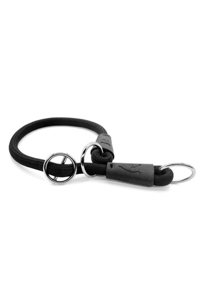 Morso Half Slip Halsband Hond Soft Rope Gerecycled Black Zwart