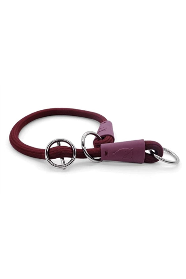 Morso Half Slip Halsband Hond Soft Rope Gerecycled Plum Paars