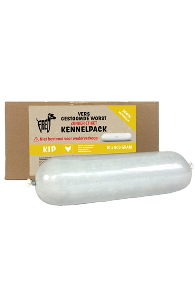 Freds Gestoomd Vers Vlees Worst Kennelpack Kip Tarwe En Glutenvrij