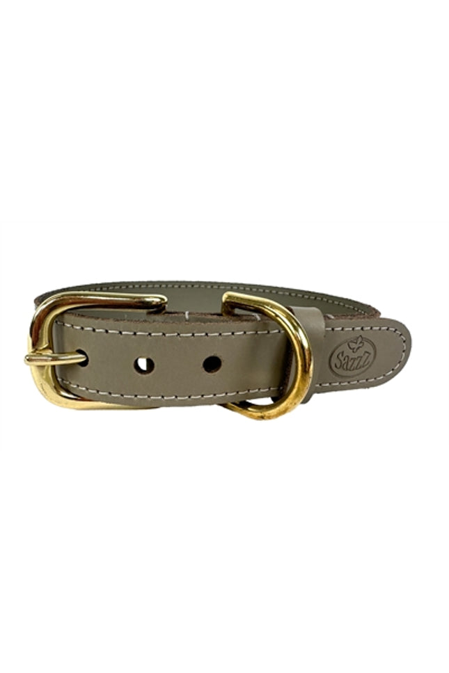 Sazzz Halsband Hond Braveheart Classic Leer Taupe