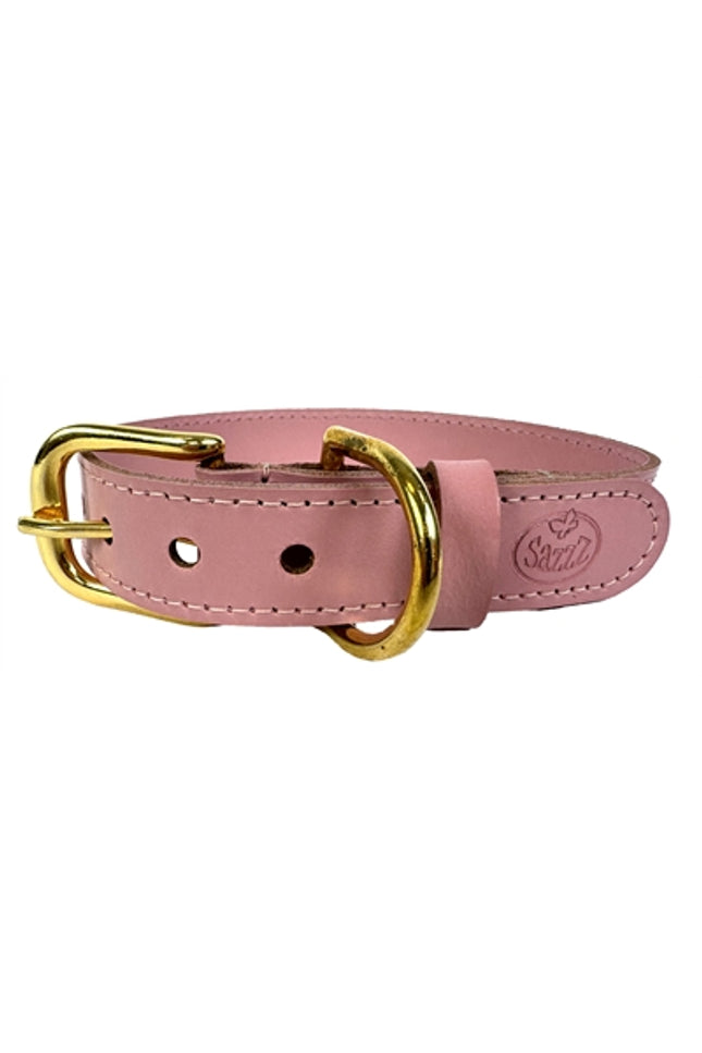 Sazzz Halsband Hond Braveheart Classic Leer Roze