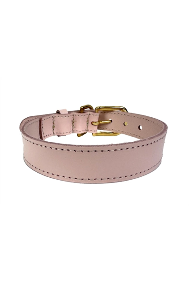 Sazzz Halsband Hond Braveheart Classic Leer Lichtroze