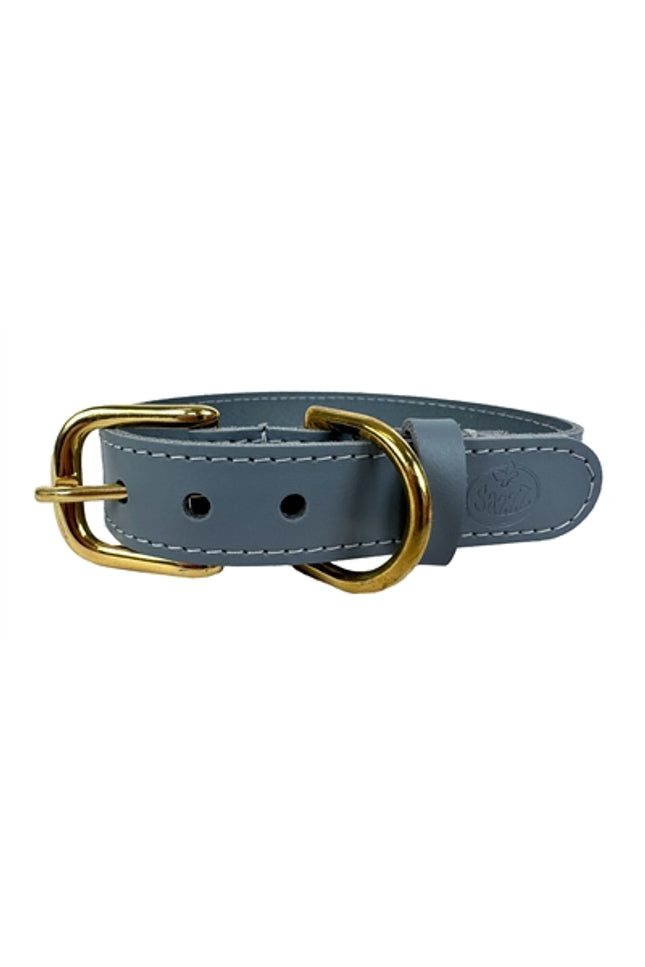 Sazzz Halsband Hond Braveheart Classic Leer Lichtblauw