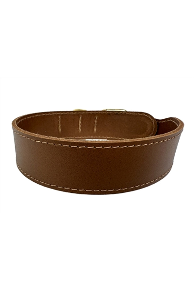 Sazzz Halsband Hond Pioneer Classic Leer Zadel Bruin
