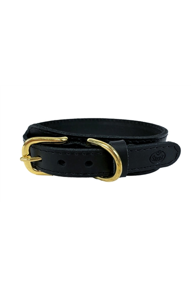 Sazzz Halsband Hond Pioneer Classic Leer Zwart