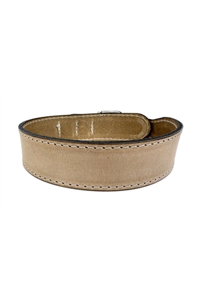 Sazzz Halsband Hond Boho Vintage Leer Beige