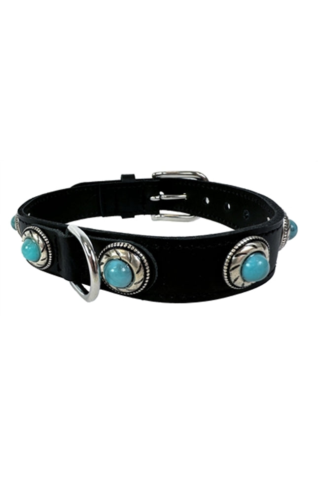 Sazzz Halsband Hond Adventure Stone Classic Leer Zwart