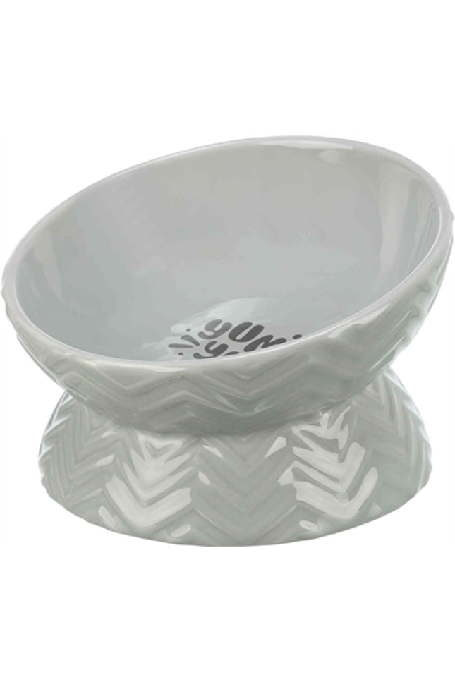 Trixie Verhoogde Voerbak / Waterbak Keramiek Grijs