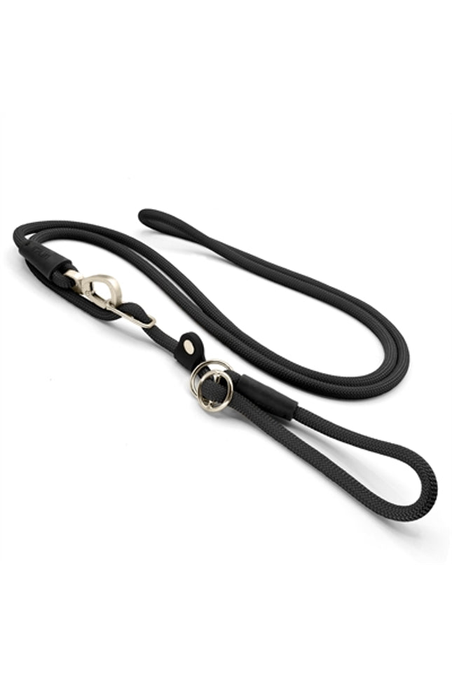Morso Hondenriem Retrieverlijn Hands Free Soft Rope Gerecycled Zwart
