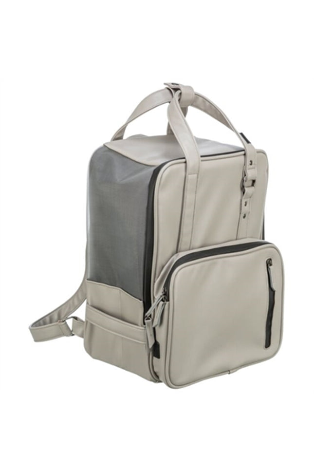 Trixie Hondentas Rugtas Citystyle Kunstleer Lichtgrijs