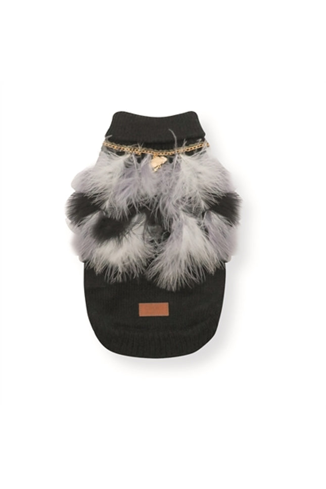 Croci Hondentrui Met Veren Zwart / Wit