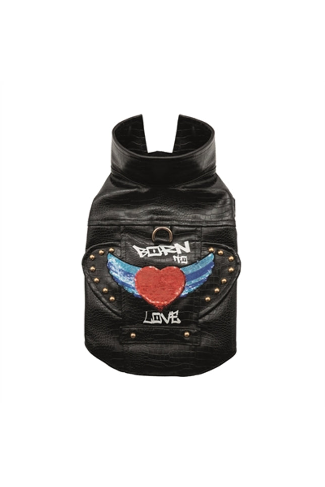 Croci Hondenjas Frankie Gevoerd Zwart